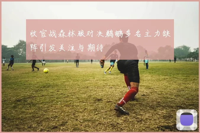 收官战森林狼对决鹈鹕多名主力缺阵引发关注与期待