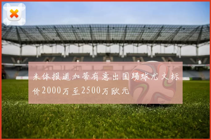 米体报道加蒂有意出国踢球尤文标价2000万至2500万欧元